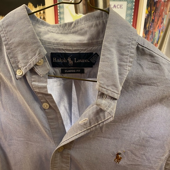 Polo Ralph Lauren Mens S Heather Blue Button Down - Picture 2 of 5